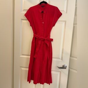 Banana Republic Red Midi Dress